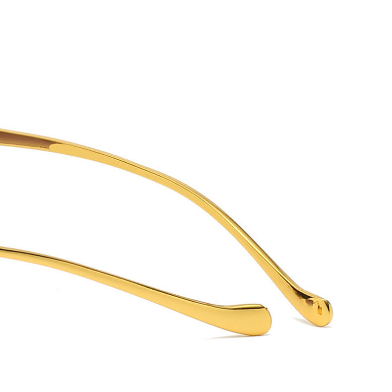 Cheetah Rectangle Rimless Sunglasses