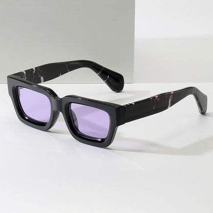 Rectangle Thick Sides Cat Eye Sunglasses