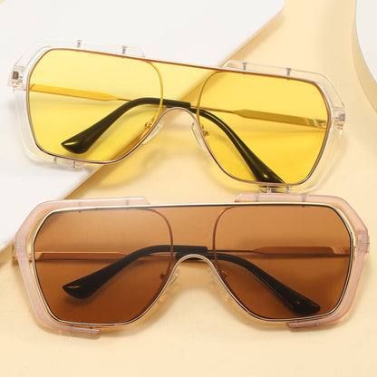 Oversize One Piece Lens Shades Sunglasses