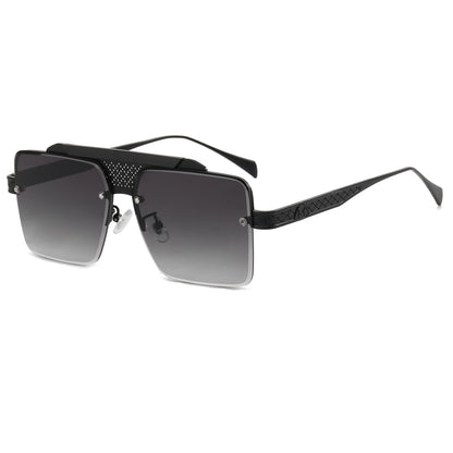 Flat Top Men Shades Big Frame Sunglasses