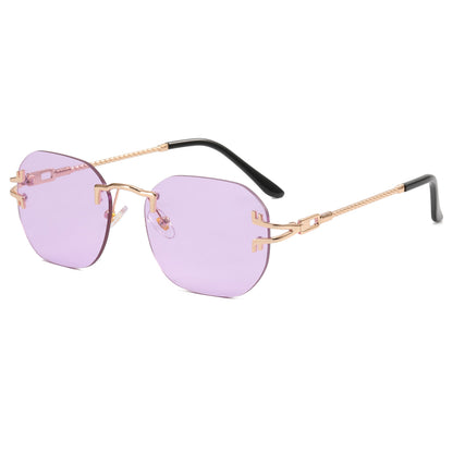 Small Rectangle Rimless Sunglasses