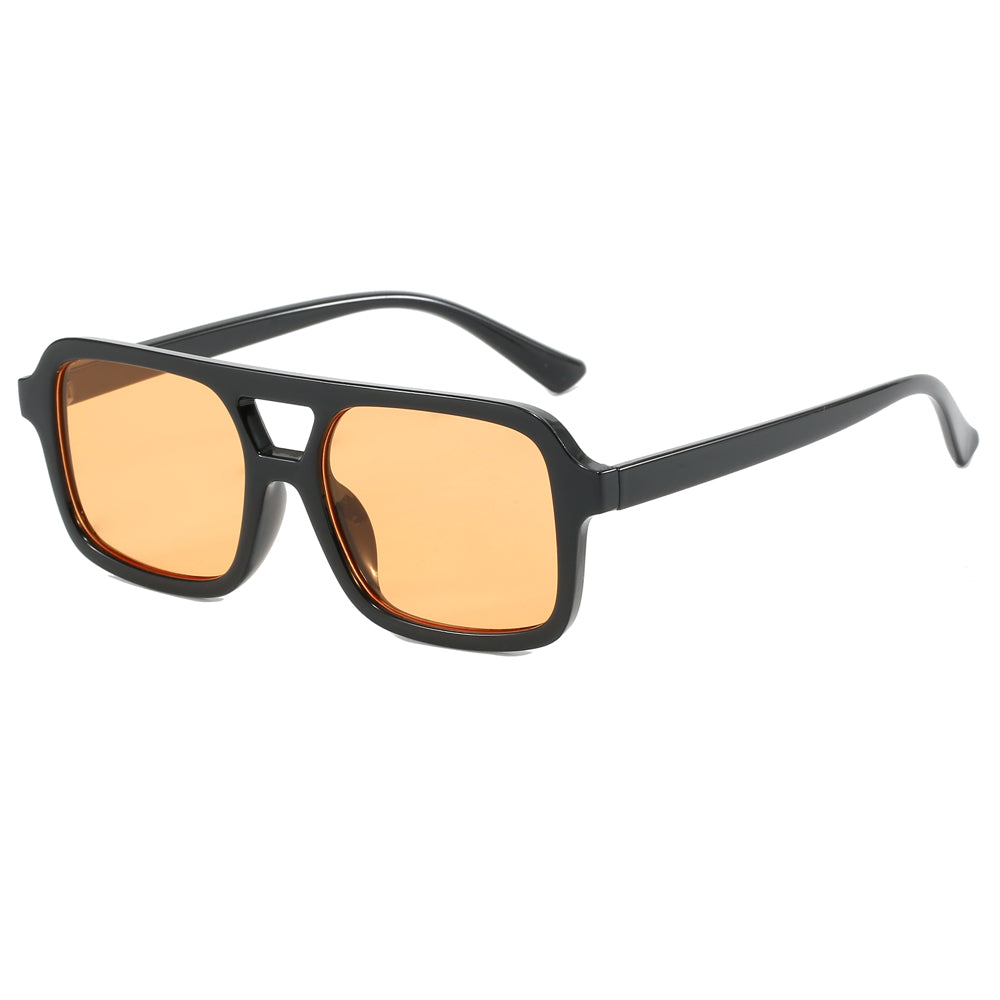 Trendy Rectangle Flat Top Shades Sunglasses