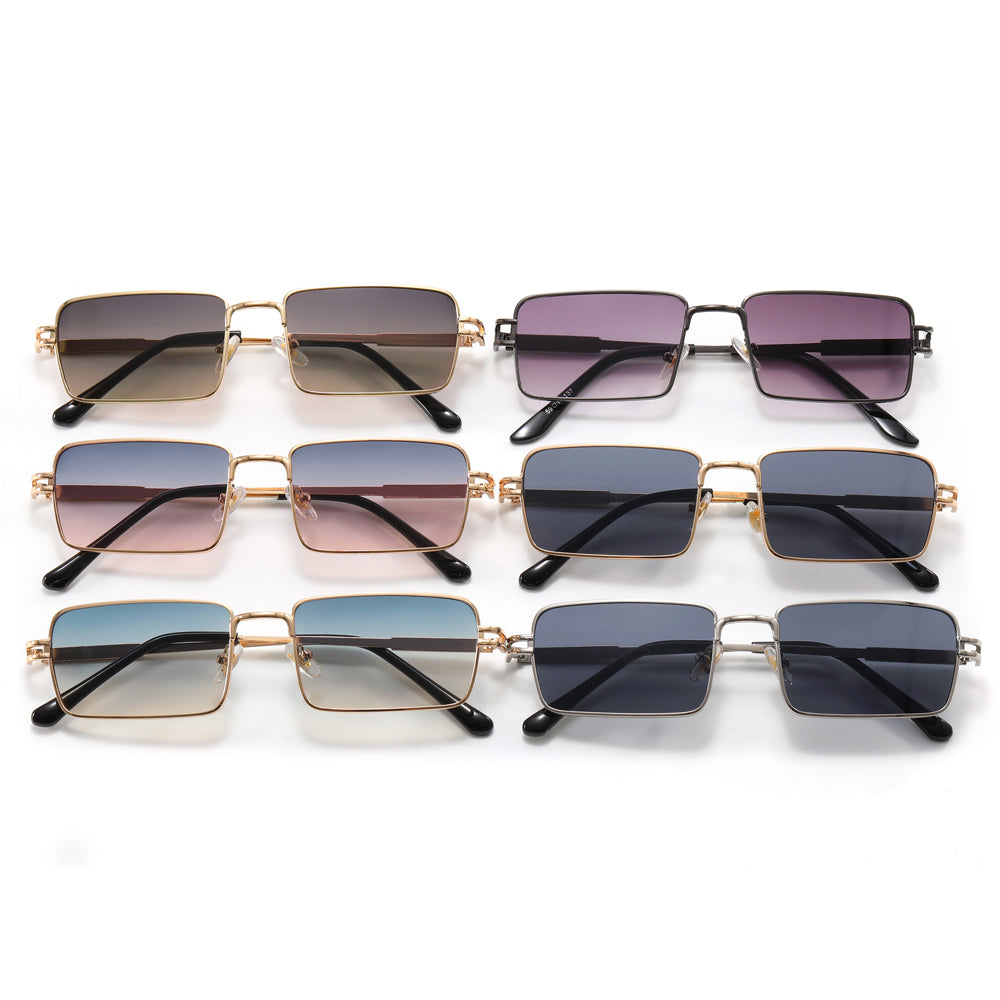 Small Rectangle Metal Frame Sunglasses