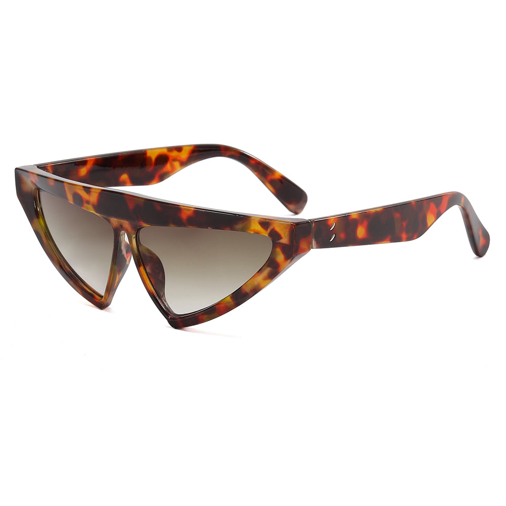 Cat Eye Women Flat Top Small Triangle Sunglasses