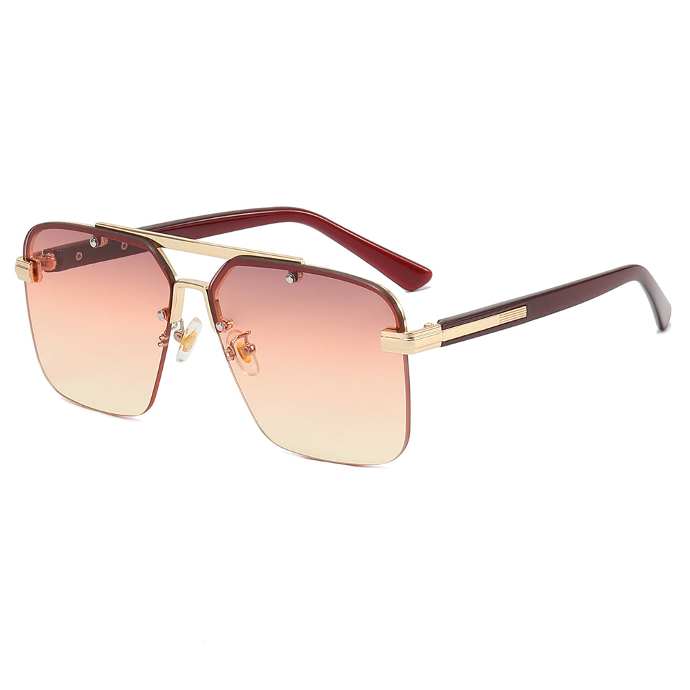 Metal Frame UV400 Gradient Shades Sunglasses