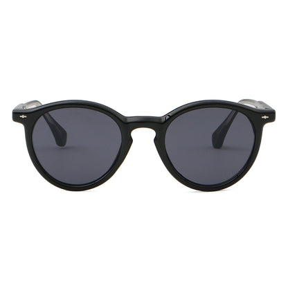 Retro Round Reinforced Wire-Core Temples Sunglasses