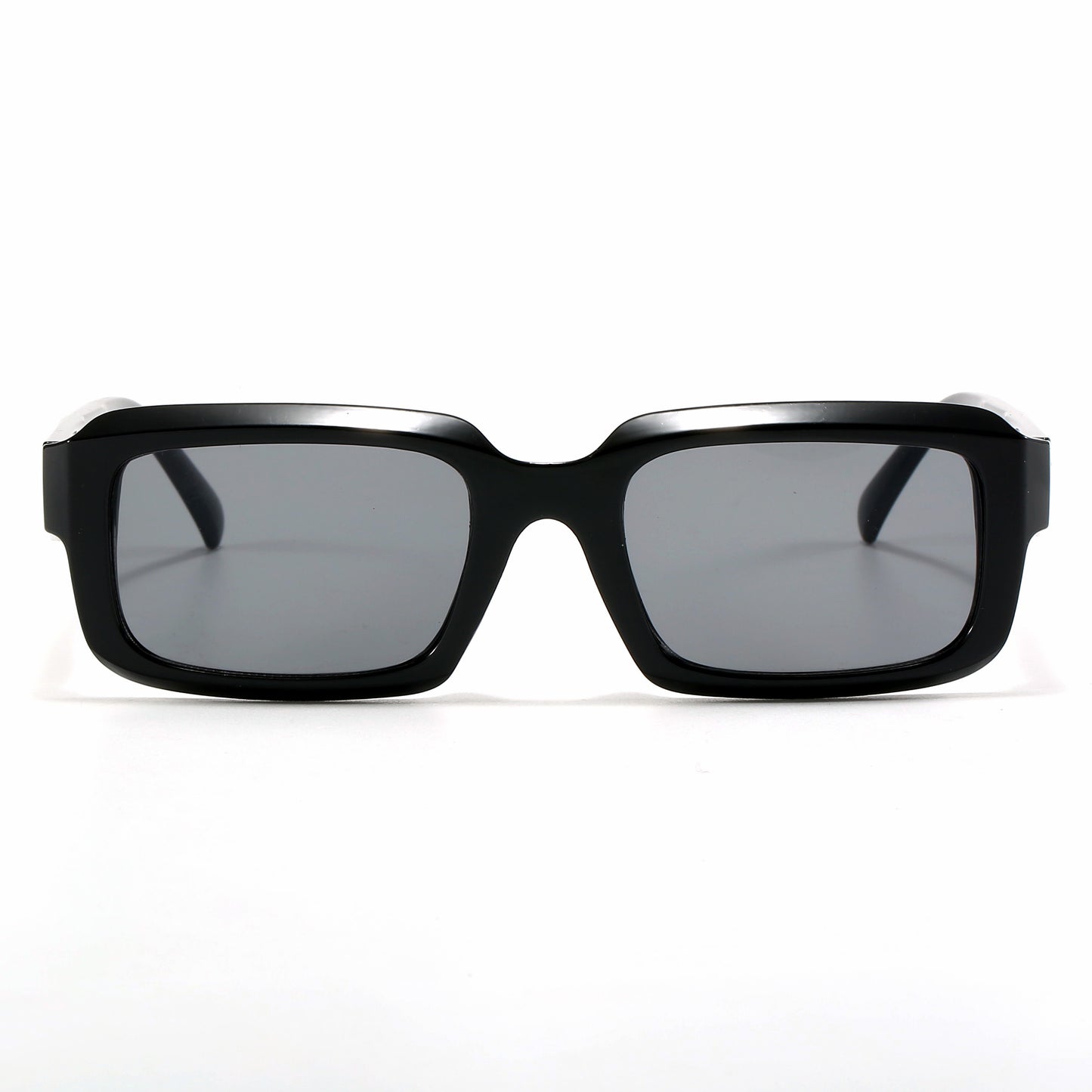 Retro Vintage Hipster Thick Rectangle Tinted Sunglasses