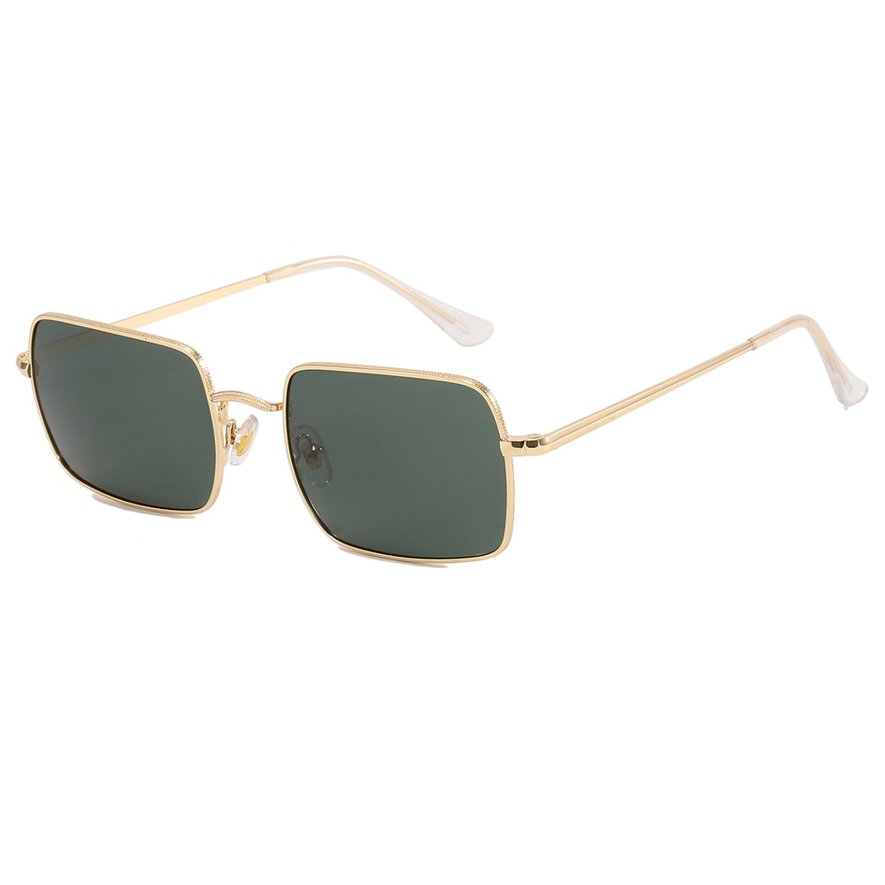 Rectangle Lightweight Metal Frame Polarized Sunglasses