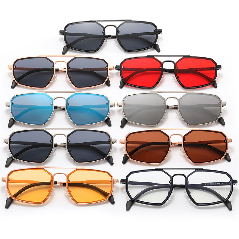 Metal Frame UV400 Gradient Shades Sunglasses