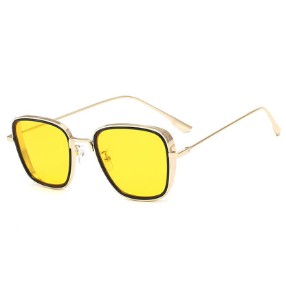 Fashion Men Square Metal Sunglasses