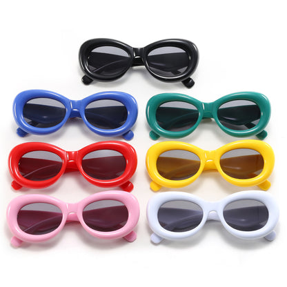 Chunky Colorful Oval Sunglasses