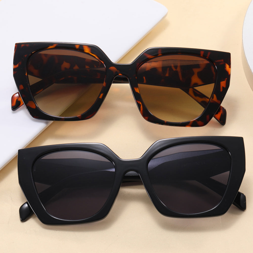 Polygon Oversized Square Cat Eye Sunglasses