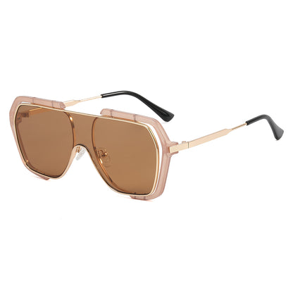 Oversize One Piece Lens Shades Sunglasses