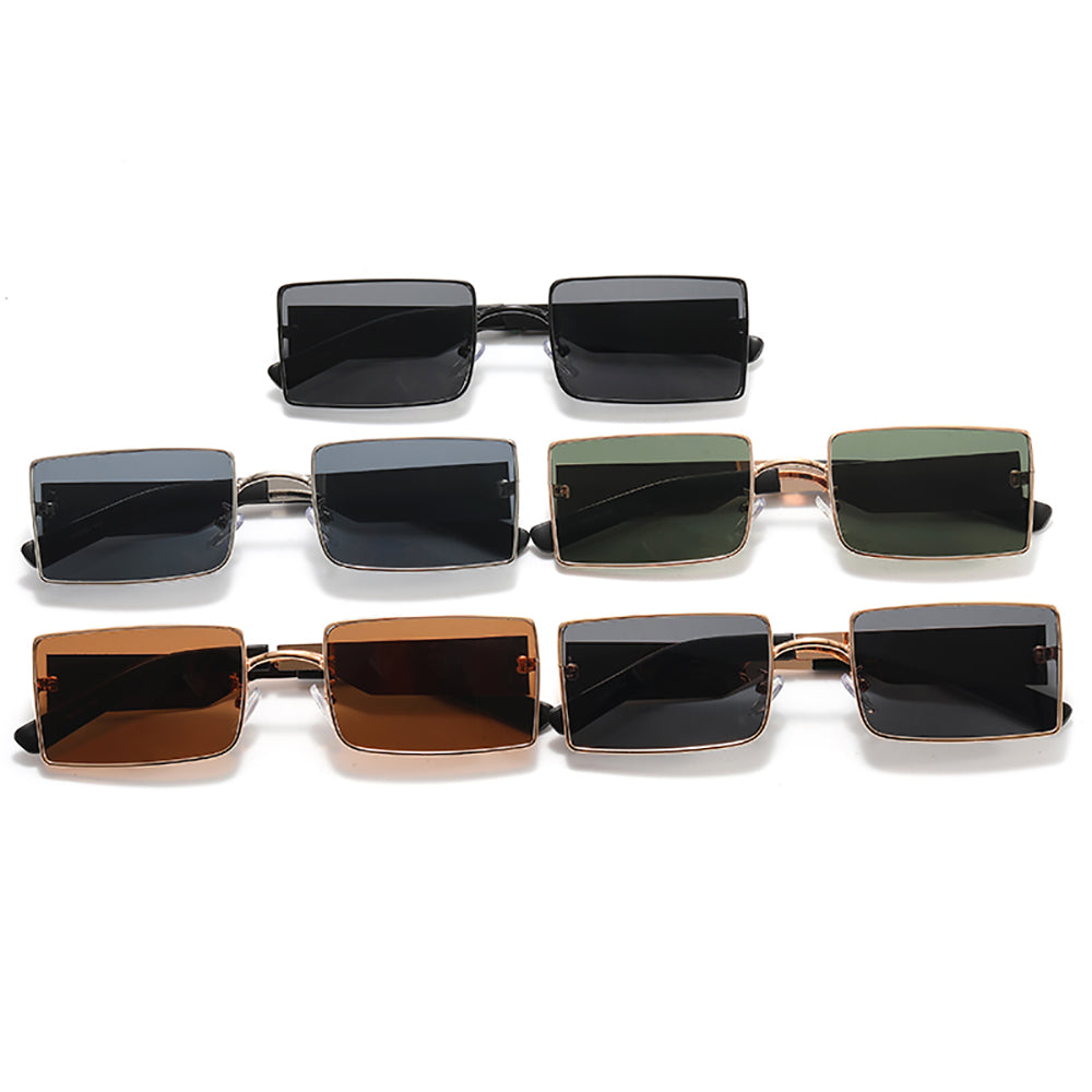 Metal Frame Retro Small Rectangle Sunglasses