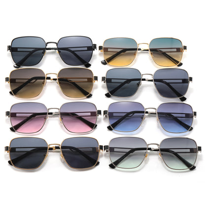 Fashion 2022 Metal Frame UV400 Gradient Men Shades Sunglasses