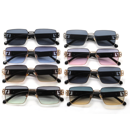 Fashion Metal Frame Gradient Shades Sunglasses