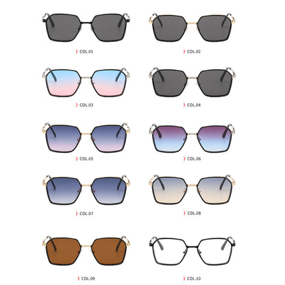 Vintage Square Steam Punk Metal Sunglasses