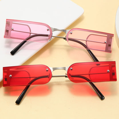 Small Rectangle Metal Frame Sunglasses