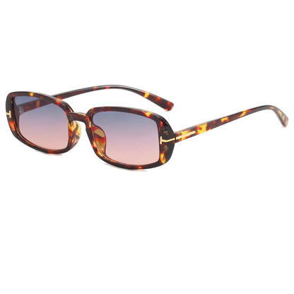 Women Thin Small Rectangular Sunglasses