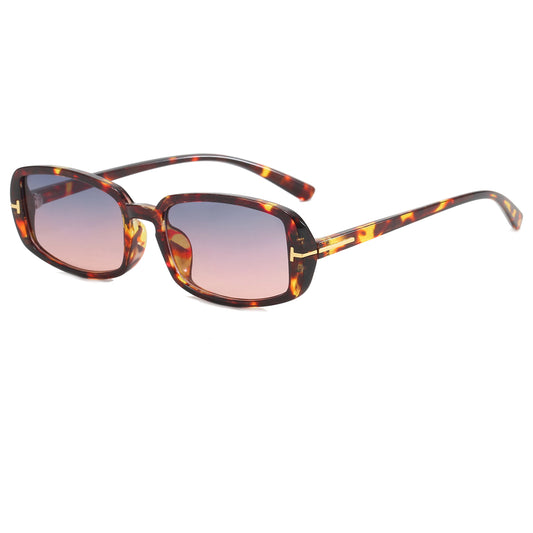 Women Thin Small Rectangular Sunglasses