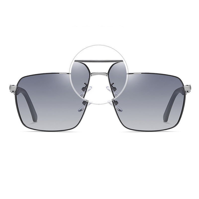 Polarized Double Bridge Pilot Style Anti-Glare Driving Sunglasses