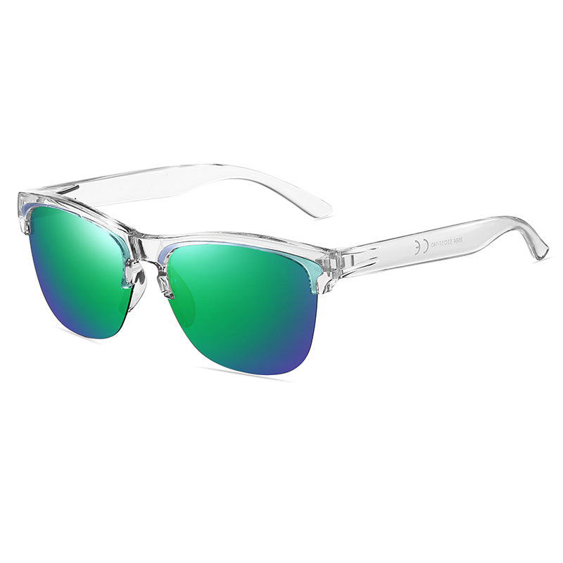 Polarized semi-rimless lifestyle Sunglasses