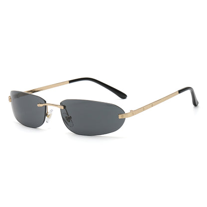 Oval Rimless Y2K Sunglasses