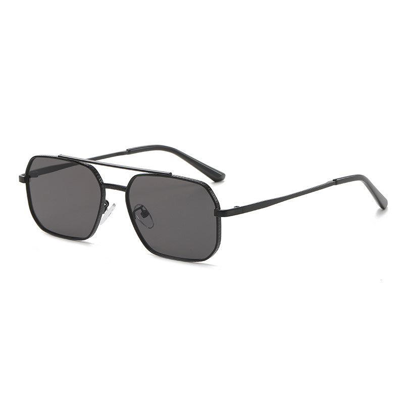 Retro Small Rectangle Metal Frame Sunglasses