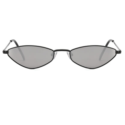 Cat Eye Women Small Triangle Metal Frame Sunglasses