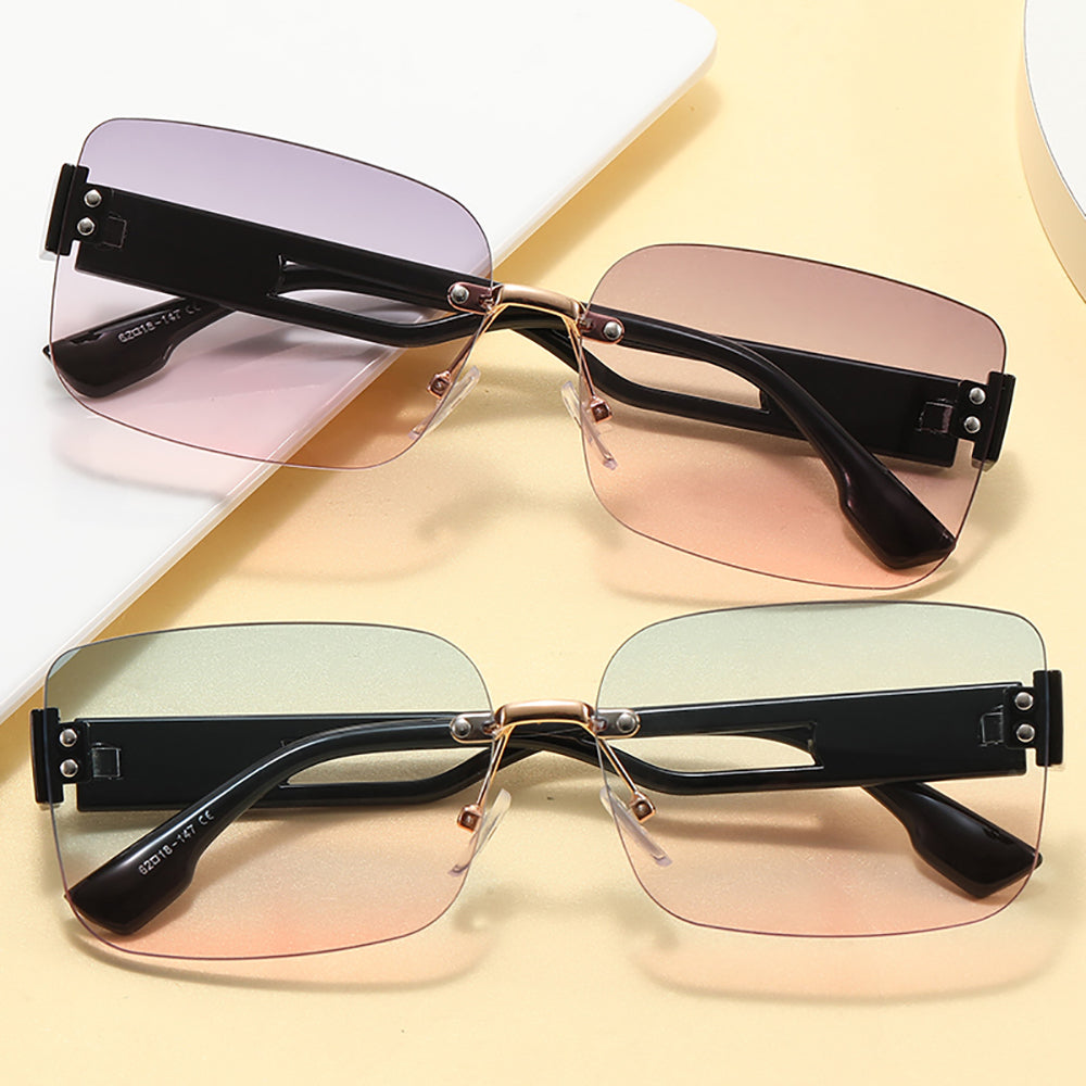 Rimless Small Rectangle Sunglasses