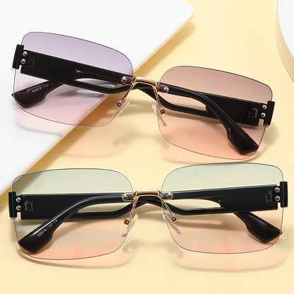 Rimless Small Rectangle Sunglasses