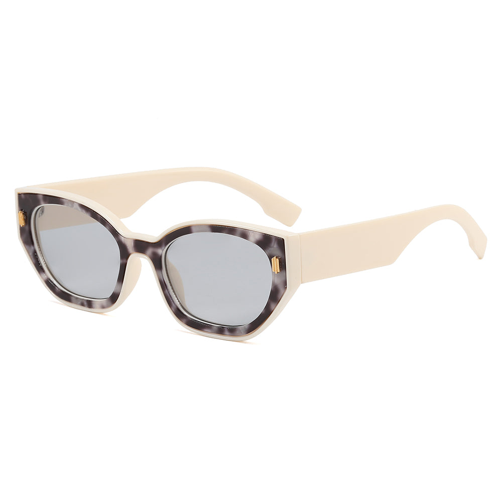 Cat Eye Women Small Polygon Sunglasses