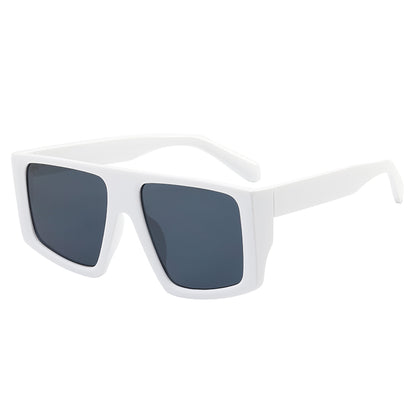 Oversized Flat Top Square Shades Sunglasses