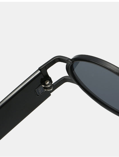 Retro Small Oval UV400 Metal Shades Sunglasses