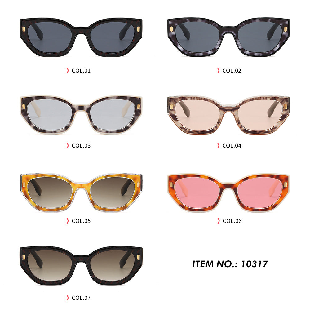Cat Eye Women Small Polygon Sunglasses