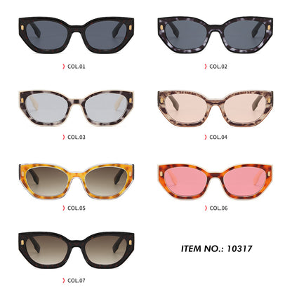 Cat Eye Women Small Polygon Sunglasses