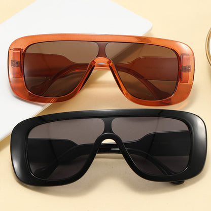 Flat Top One Piece Lens Sunglasses