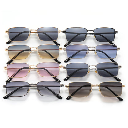 Rectangle Metal Frame Sunglasses