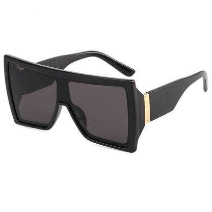 Retro Oversized Flat Top Square Shades Sunglasses