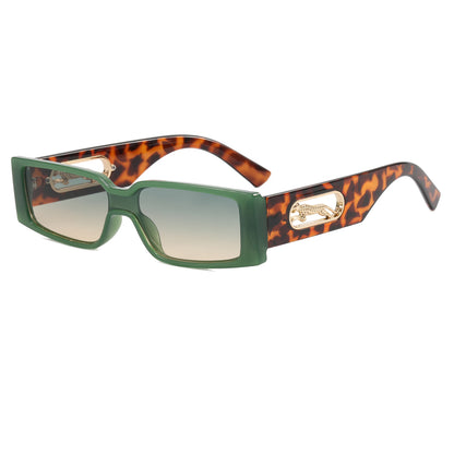 Retro Flat Top Rectangle Sunglasses