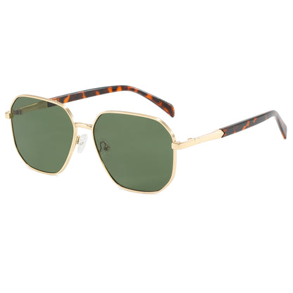 Oversize Classic Square Metal Sunglasses