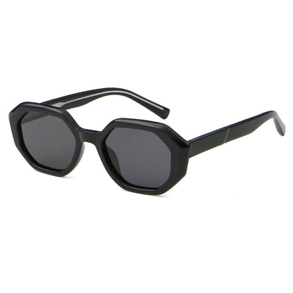 Women Small Polygon Tinted Reinforced Wire-Core Temples Sunglasses