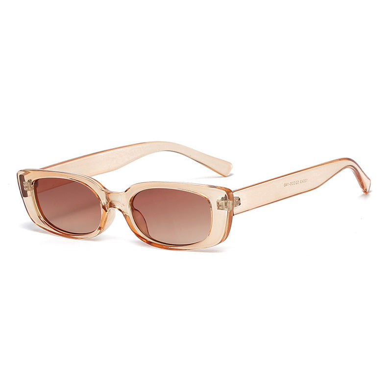 Retro Women Rectangle Cat Eye Tinted Sunglasses