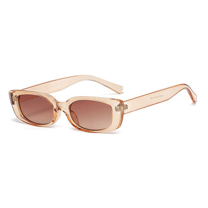 Retro Women Rectangle Cat Eye Tinted Sunglasses