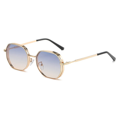 Classic Polygon Metal Sunglasses