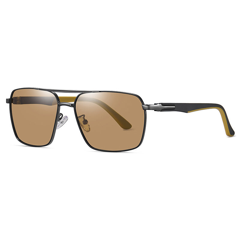 Polarized Double Bridge Pilot Style Anti-Glare Driving Sunglasses