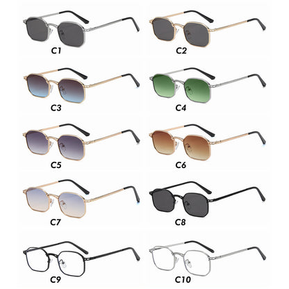 Classic Small Rectangle Metal Frame Sunglasses