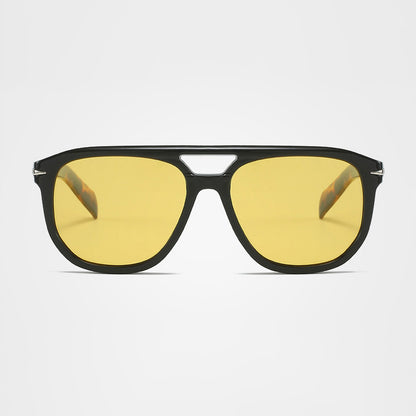 Double Bridge Flat Top Polarized Sunglasses