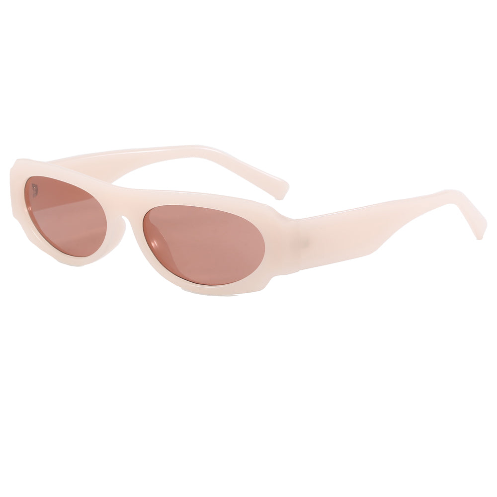 Retro Y2K Tinted Small Oval Cat Eye Sunglasses