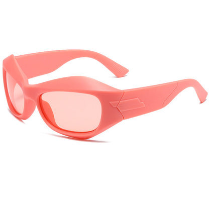 Polarized Oversize Chunky Irregular Wrap Around Fashion Y2K Sunglasses